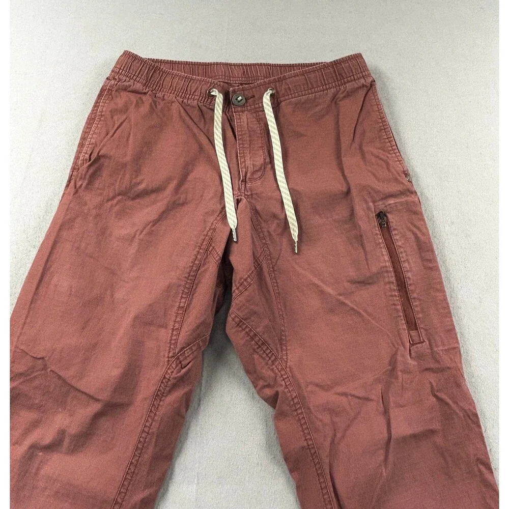 Vuori Men’s Ripstop Pants Brick Red Organic Cotton Climber